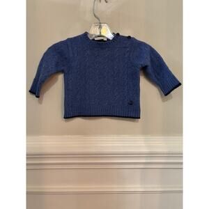 JoJo Maman Bebe Lambs Wool Sweater Toddler Boys 18 - 24 Months Elbow Patch
